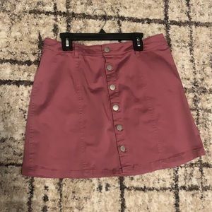 Pink or Mauve Buttoned Forever 21 Skirt
